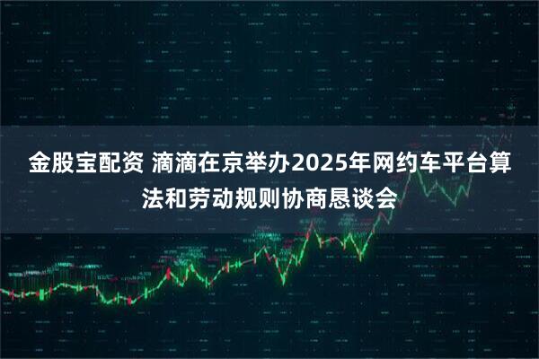 金股宝配资 滴滴在京举办2025年网约车平台算法和劳动规则协商恳谈会