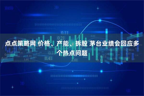 点点策略网 价格、产能、拆股 茅台业绩会回应多个热点问题